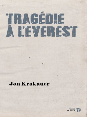 cover image of Tragédie à l'Everest